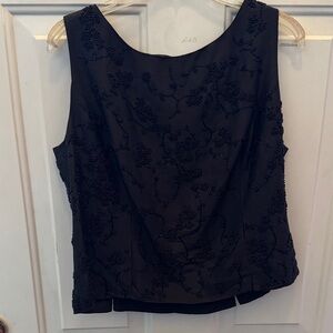 Elegant Black beaded and Embroidered Women's two piece dress